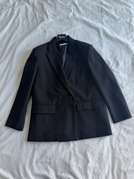 Zara Jackets & Blazers - Zara Black Double-Breasted Blazer